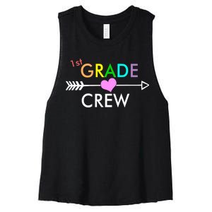 1st Grade Crew Arrow Heart Women's Racerback Cropped Tank