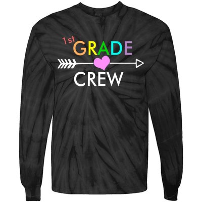 1st Grade Crew Arrow Heart Tie-Dye Long Sleeve Shirt