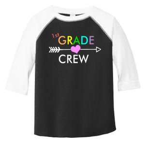 1st Grade Crew Arrow Heart Toddler Fine Jersey T-Shirt