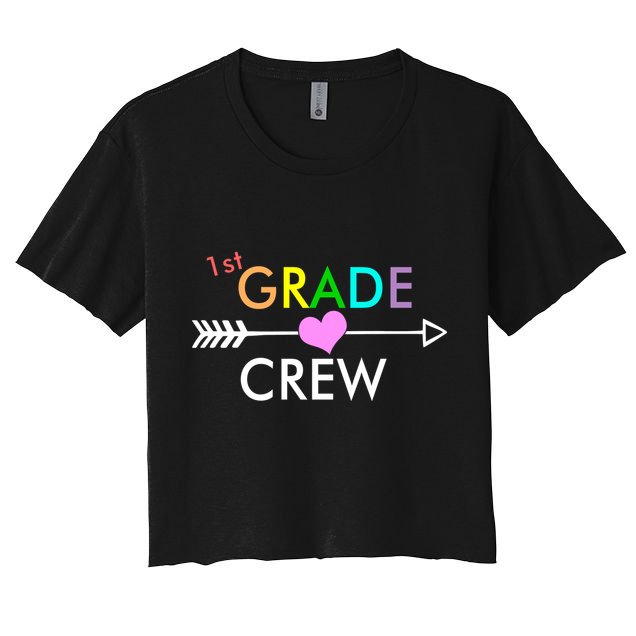 1st Grade Crew Arrow Heart Crop Top