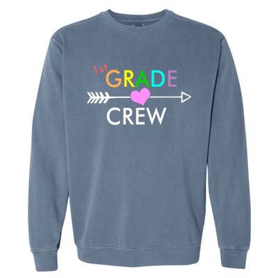 1st Grade Crew Arrow Heart Garment-Dyed Sweatshirt