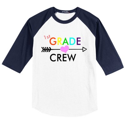 1st Grade Crew Arrow Heart Baseball Sleeve Shirt