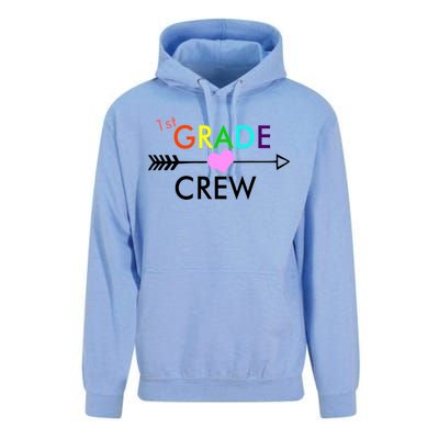 1st Grade Crew Arrow Heart Unisex Surf Hoodie