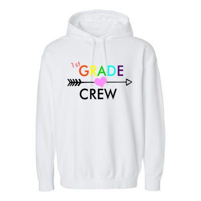 1st Grade Crew Arrow Heart Garment-Dyed Fleece Hoodie