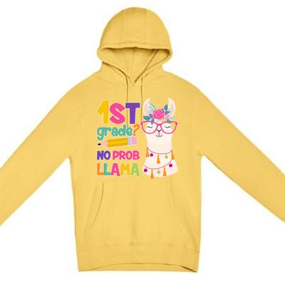 1st Grade? No Prob Llama Premium Pullover Hoodie