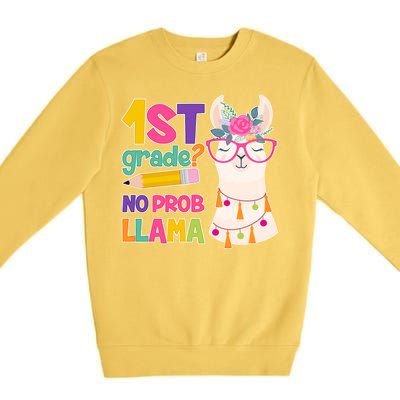 1st Grade? No Prob Llama Premium Crewneck Sweatshirt