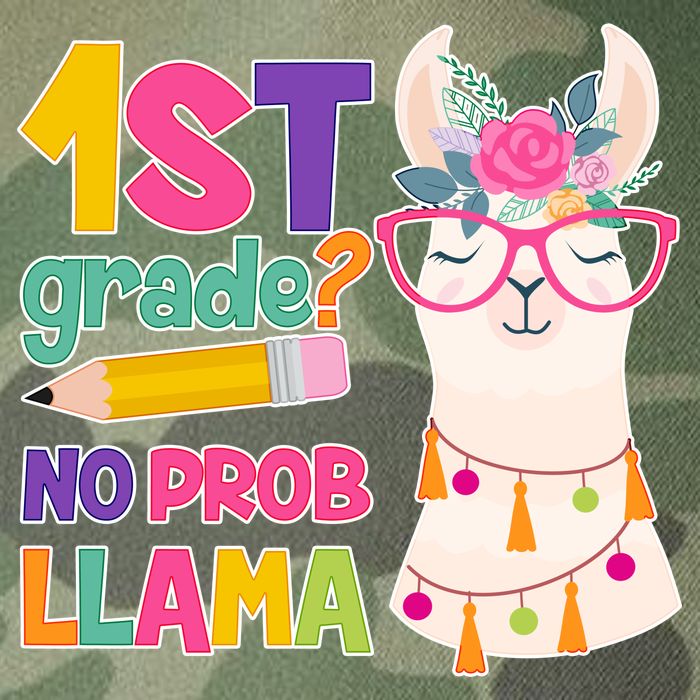 1st Grade? No Prob Llama Legacy Tie Dye Trucker Hat