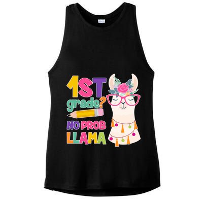 1st Grade? No Prob Llama Ladies PosiCharge Tri-Blend Wicking Tank