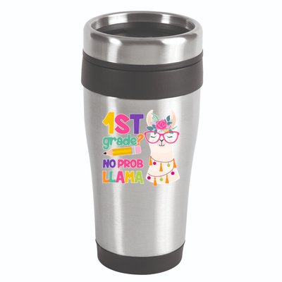 1st Grade? No Prob Llama 16oz Travel Tumbler