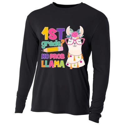 1st Grade? No Prob Llama Cooling Performance Long Sleeve Crew