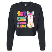 1st Grade? No Prob Llama Cropped Pullover Crew