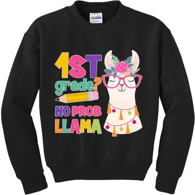 1st Grade? No Prob Llama Kids Sweatshirt