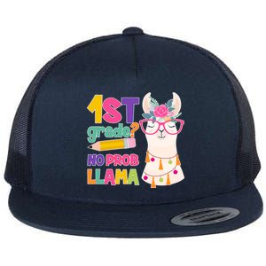 1st Grade? No Prob Llama Flat Bill Trucker Hat