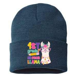 1st Grade? No Prob Llama Sustainable Knit Beanie