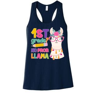 1st Grade? No Prob Llama Women's Racerback Tank