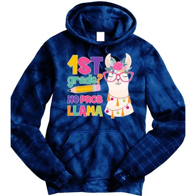 1st Grade? No Prob Llama Tie Dye Hoodie