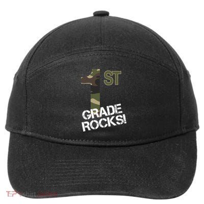 1st Grade Rocks Camo 7-Panel Snapback Hat