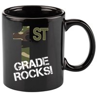 1st Grade Rocks Camo 11oz C Handle Ceramic Mug