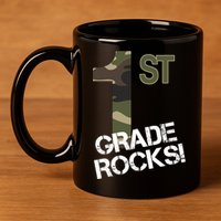1st Grade Rocks Camo 11oz C Handle Ceramic Mug