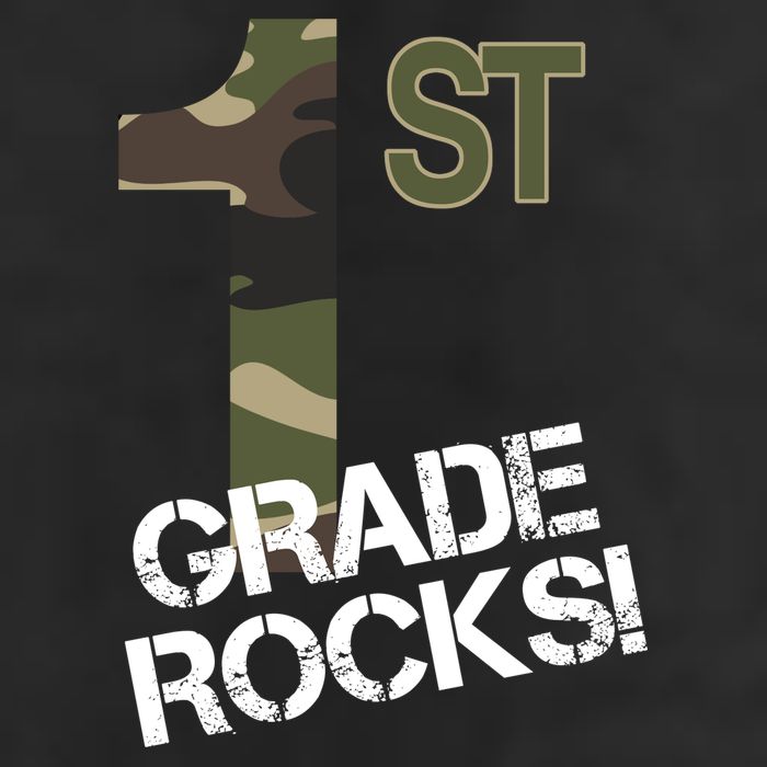1st Grade Rocks Camo 25L Jumbo Tote