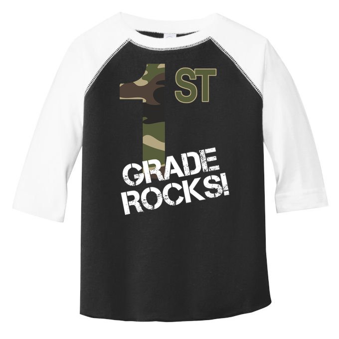 1st Grade Rocks Camo Toddler Fine Jersey T-Shirt