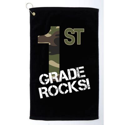 1st Grade Rocks Camo Golf Towel