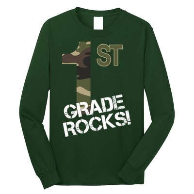 1st Grade Rocks Camo Long Sleeve Shirt