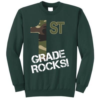 1st Grade Rocks Camo Sweatshirt