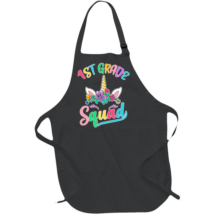 1st Grade Unicorn Squad Full-Length Apron With Pockets