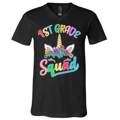 1st Grade Unicorn Squad V-Neck T-Shirt