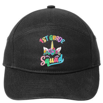 1st Grade Unicorn Squad 7-Panel Snapback Hat