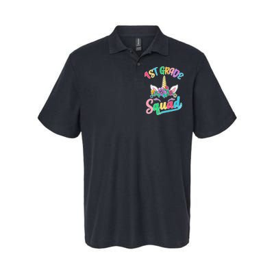 1st Grade Unicorn Squad Softstyle Adult Sport Polo