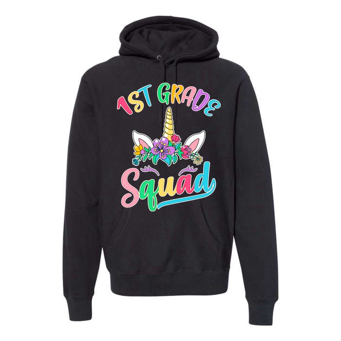 1st Grade Unicorn Squad Premium Hoodie