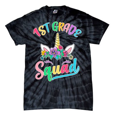 1st Grade Unicorn Squad Tie-Dye T-Shirt