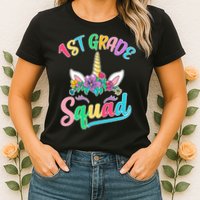 1st Grade Unicorn Squad Womens T-Shirt