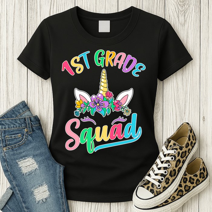 1st Grade Unicorn Squad Womens T-Shirt