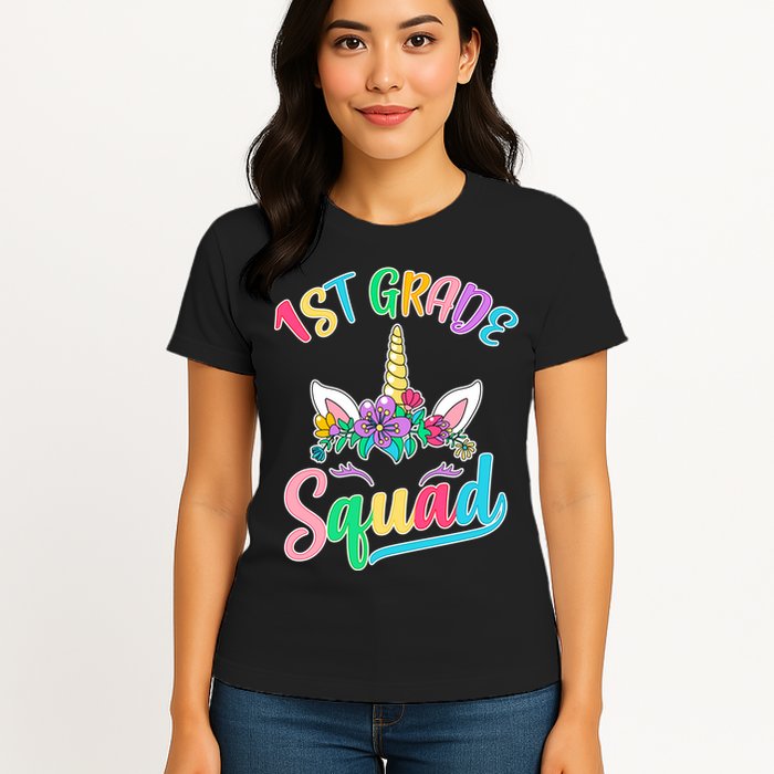 1st Grade Unicorn Squad Womens T-Shirt