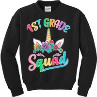 1st Grade Unicorn Squad Kids Sweatshirt