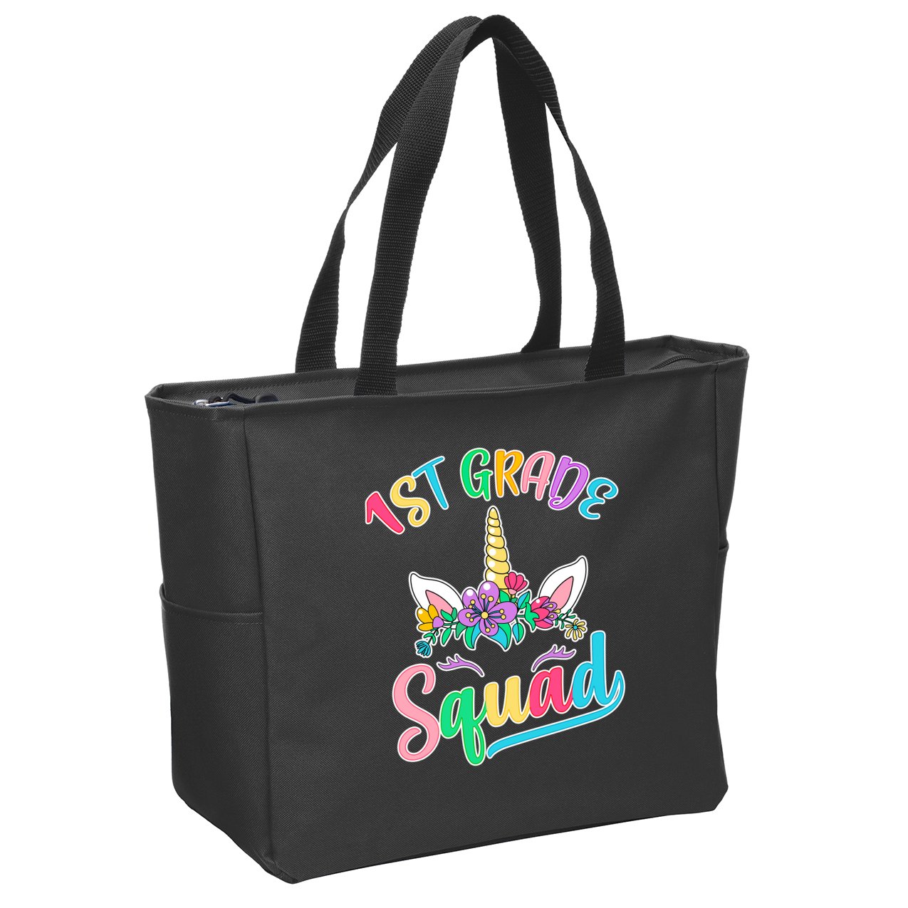 1st Grade Unicorn Squad Zip Tote Bag