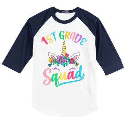 1st Grade Unicorn Squad Baseball Sleeve Shirt