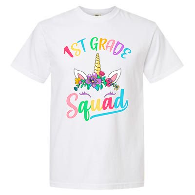 1st Grade Unicorn Squad Garment-Dyed Heavyweight T-Shirt