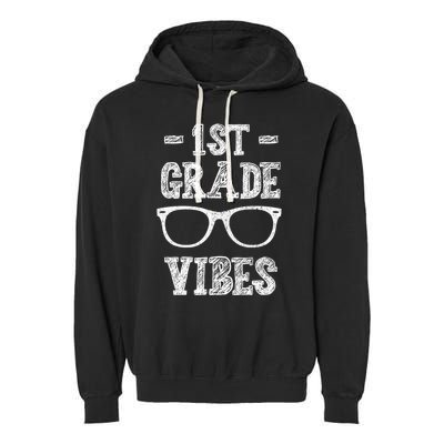 1st Grade Vibes Garment-Dyed Fleece Hoodie