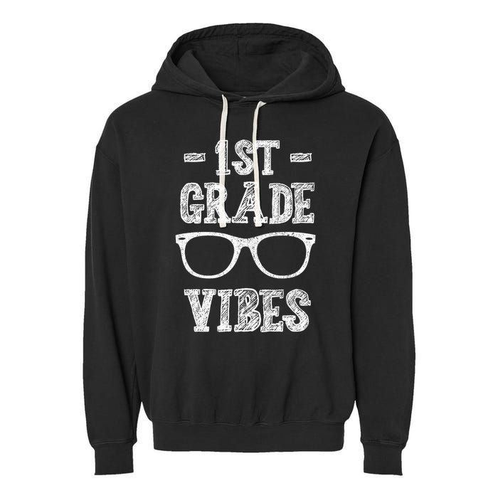 1st Grade Vibes Garment-Dyed Fleece Hoodie