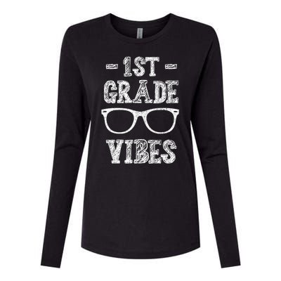 1st Grade Vibes Womens Cotton Relaxed Long Sleeve T-Shirt