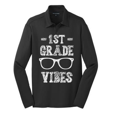 1st Grade Vibes Silk Touch Performance Long Sleeve Polo