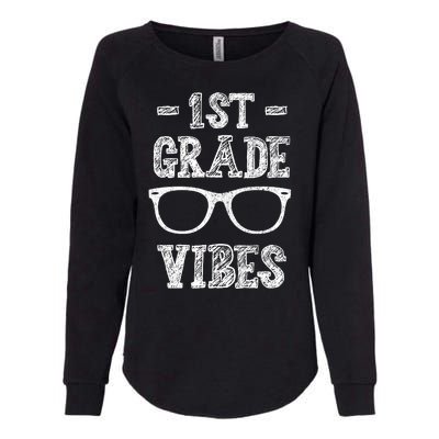 1st Grade Vibes Womens California Wash Sweatshirt