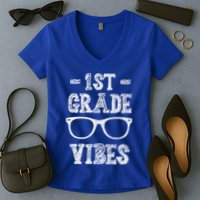 1st Grade Vibes Women's V-Neck T-Shirt