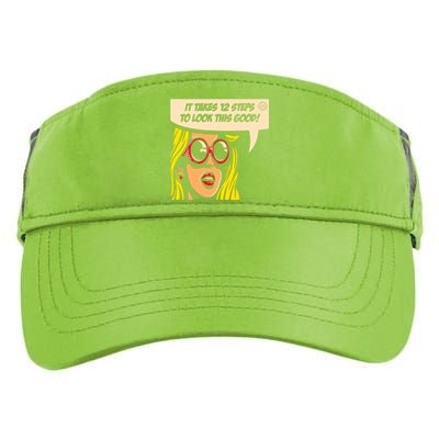 12 Steps To Look This Good Pop Art Narcotics Anonymous Funny Gift Funny Gift Adult Drive Performance Visor