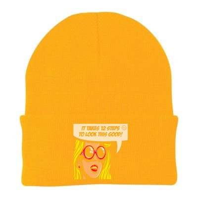 12 Steps To Look This Good Pop Art Narcotics Anonymous Funny Gift Funny Gift Knit Cap Winter Beanie