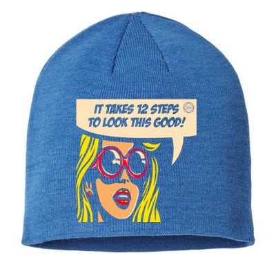 12 Steps To Look This Good Pop Art Narcotics Anonymous Funny Gift Funny Gift Sustainable Beanie